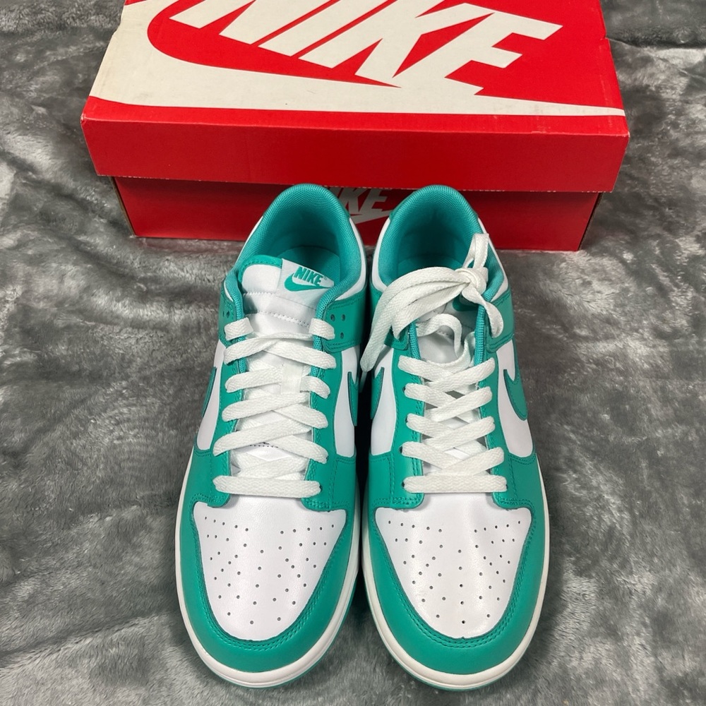 Nike dunk low Turquoise and White Shoes